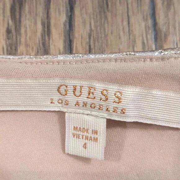 Guess metallic rose mini skirt size 4 New Years Eve - Picture 2 of 4
